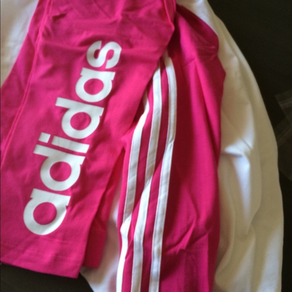 NWT adidas pink outfit leggings shirt set large - Picture 5 of 6